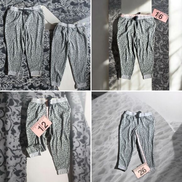 Jaclyn Intimates l Grey & Black Cheetah Print Sweats l 2 Pocket Designl - Picture 9 of 12